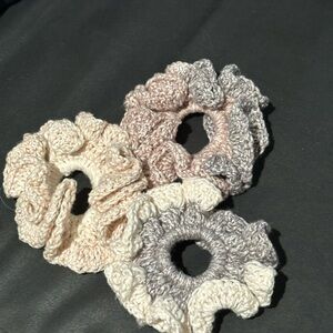 Large Crochet Hair Scrunchies - Pack of 3